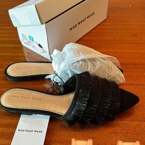Who What Wear Annie Fringed Flats